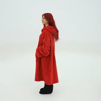 Pufero Kırmızı Giyilebilir Battaniye