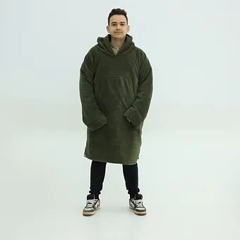 Pufero Haki Giyilebilir Battaniye