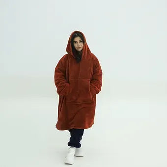 Pufero Kahverengi Giyilebilir Battaniye