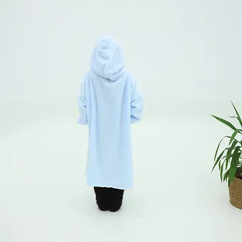 Pufero Gök Mavi Giyilebilir Battaniye