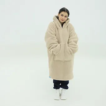 Pufero Krem Giyilebilir Battaniye