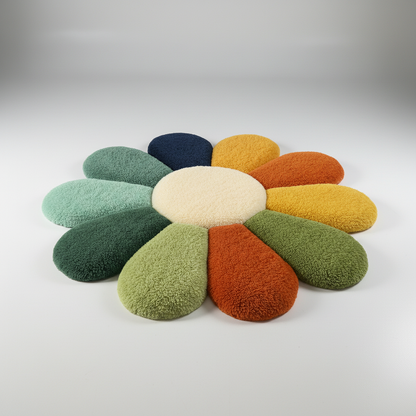 3D Flufyy Çiçek Halı & Dekor