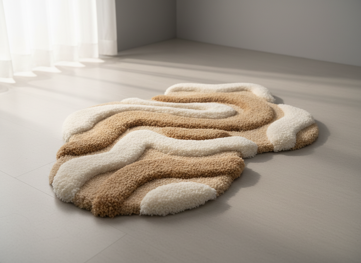 3D Kıvrımlı Halı & Dekor