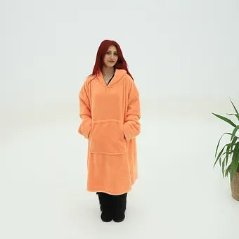 Pufero Turuncu Giyilebilir Battaniye